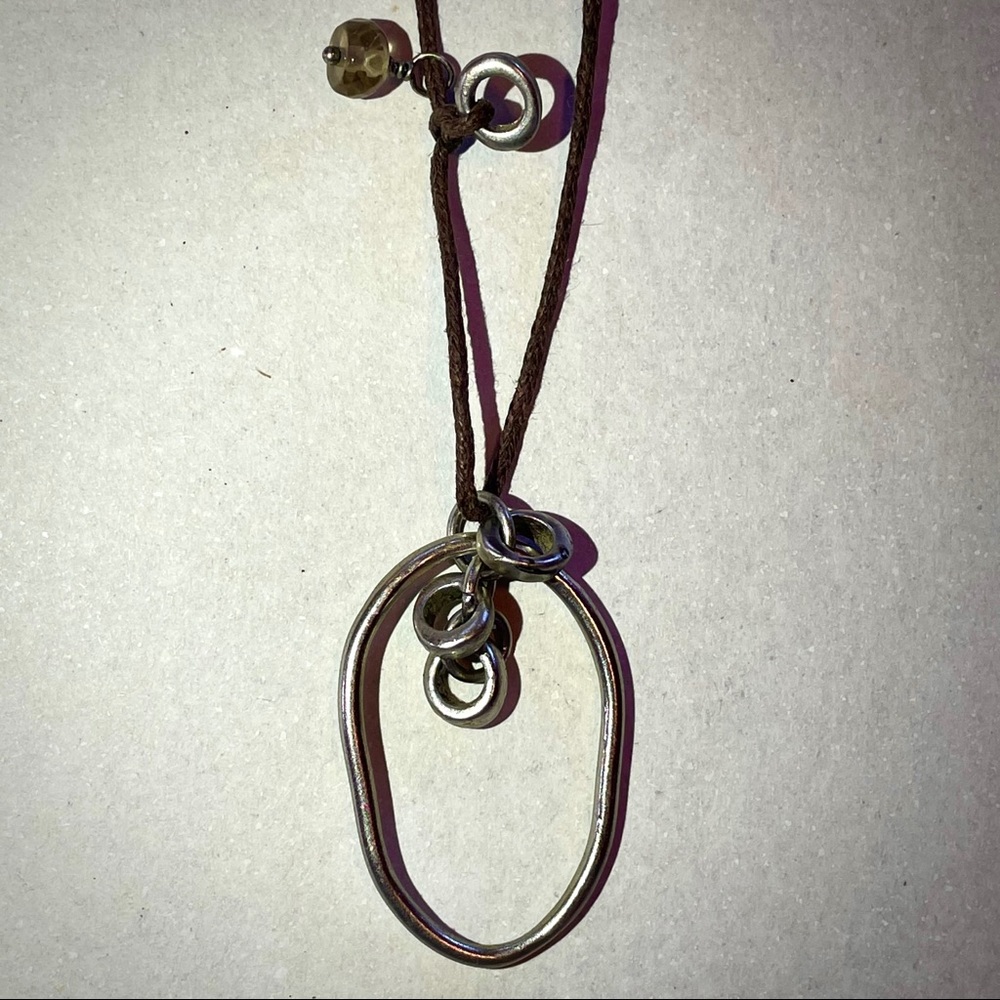 Metal Ring Necklace